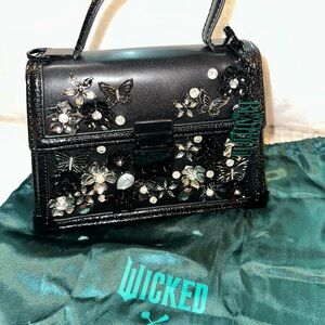 Aldo d Wicked Black Embellished Mini Top-Handle Bag